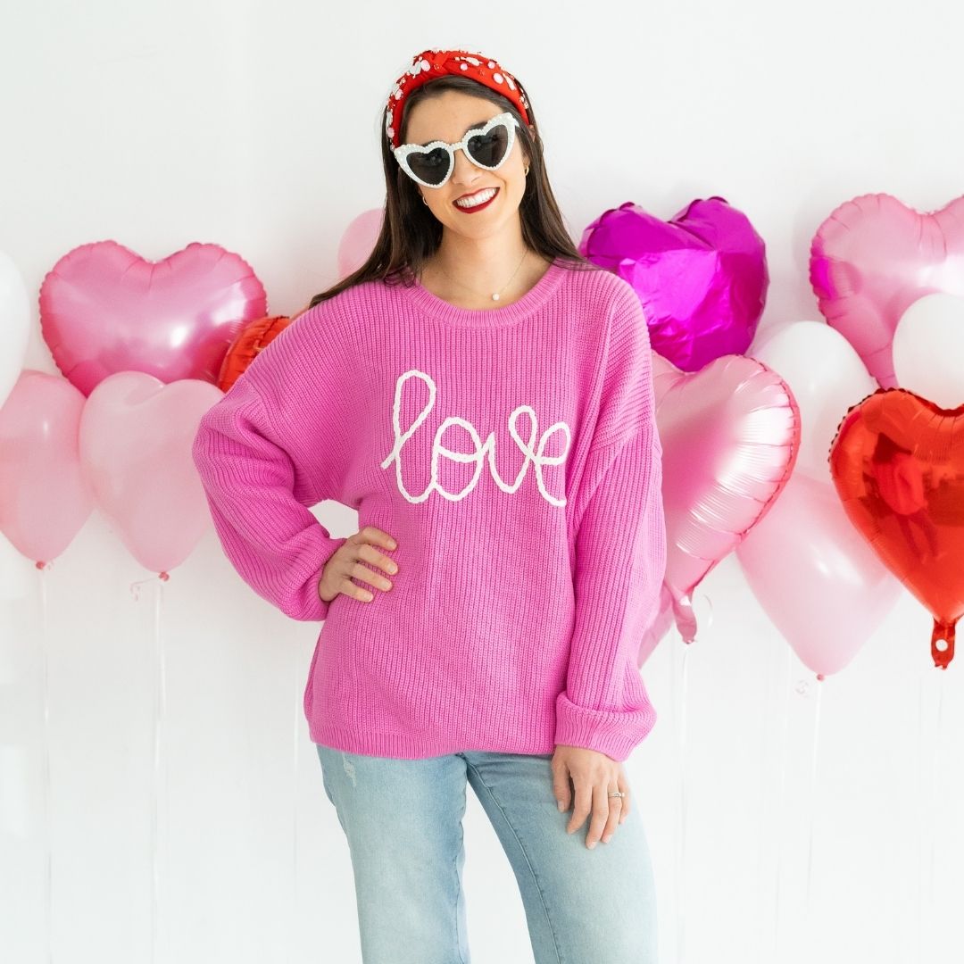 Adult Love Yarn Knit Sweater