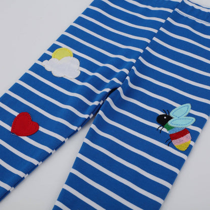 Garden Party Blue Striped Legging