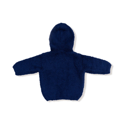 Navy Chenille Hooded Jacket