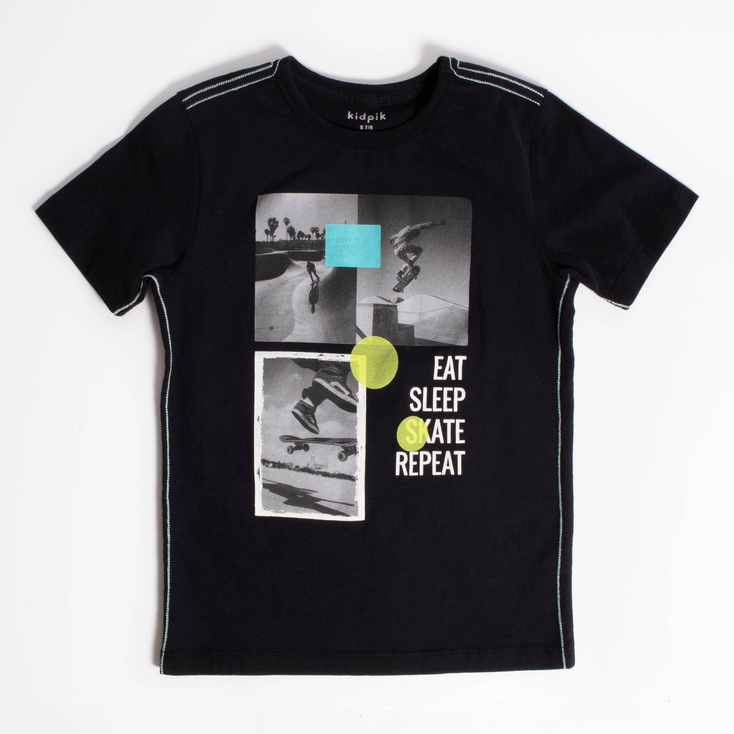 Skate Repeat Contrast Stitch Tee