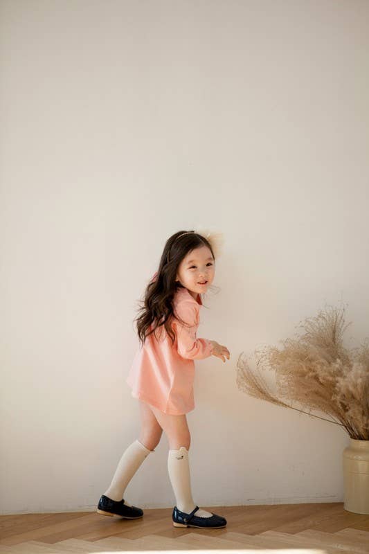 Pink Tunic With Ivory Ribbon Back