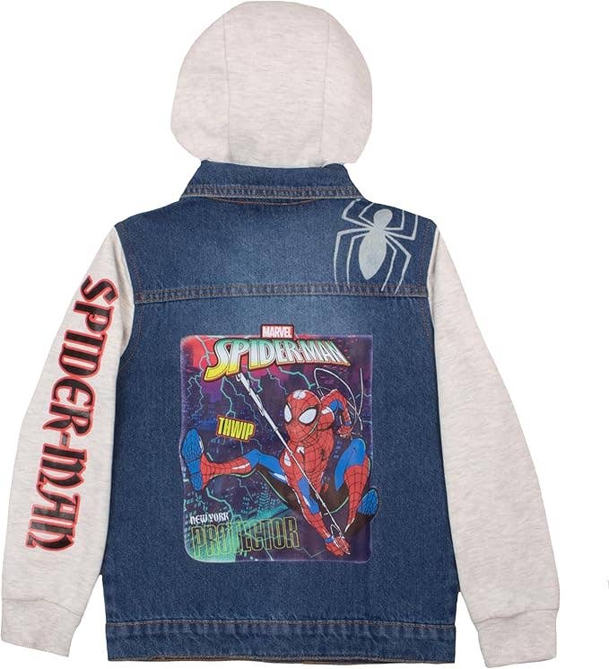 Spiderman Hooded Denim Jacket