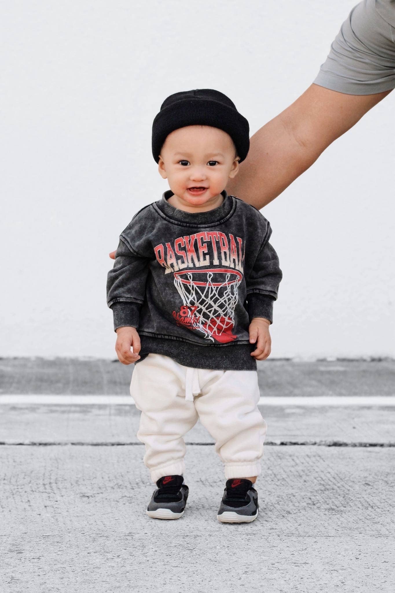 Vintage Inspired Basketball Baby Crew