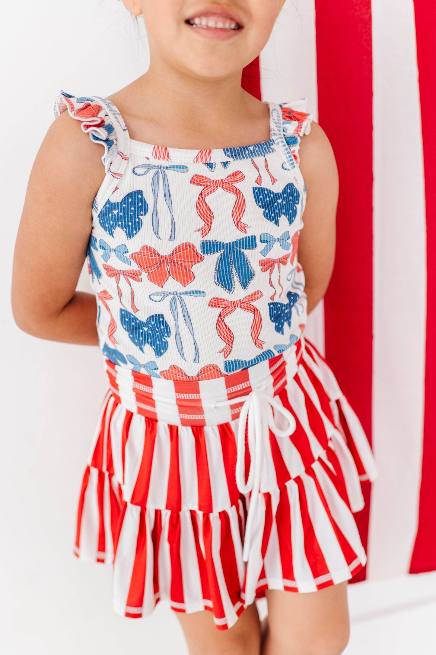 Red Stripe Skort