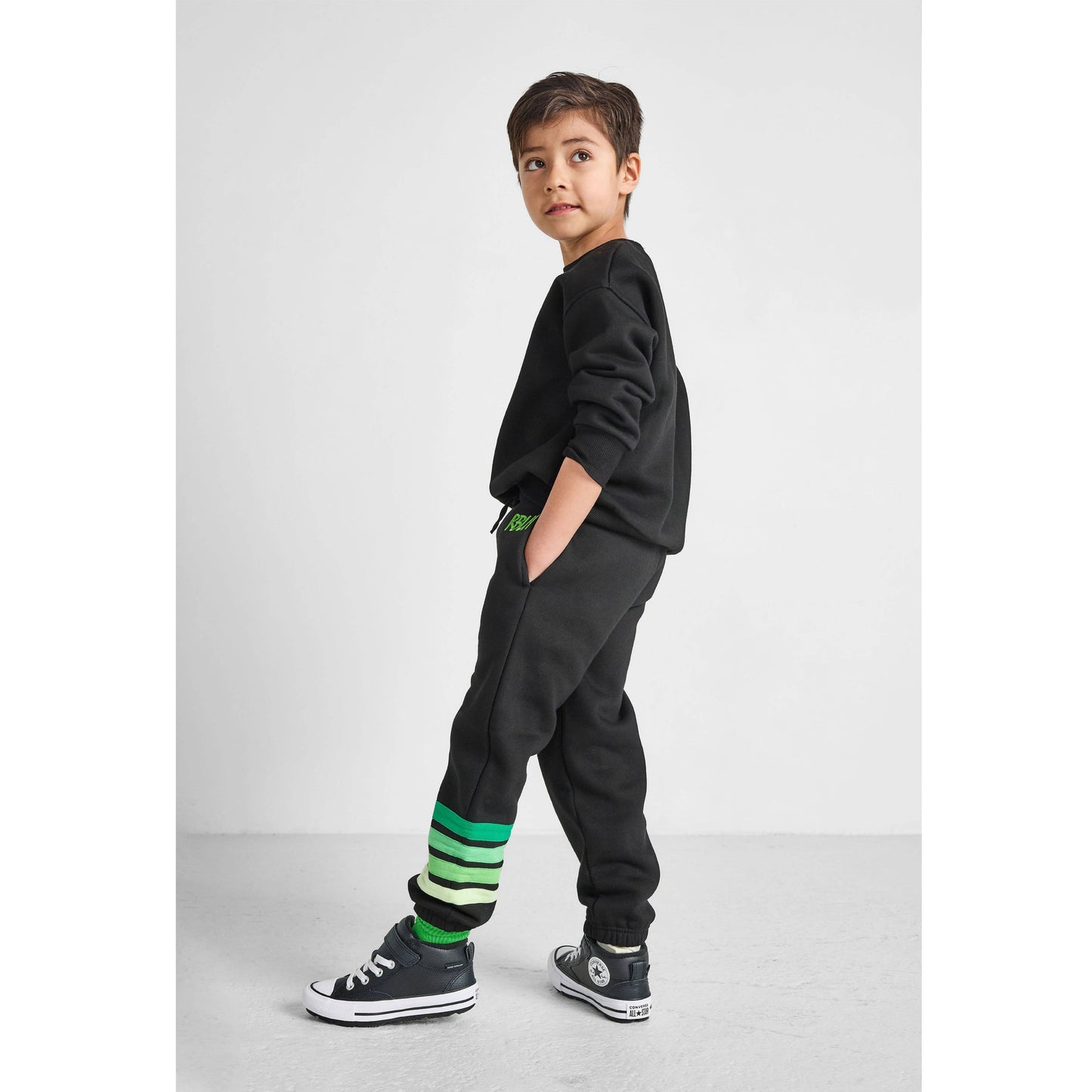 Green Striped Joggers