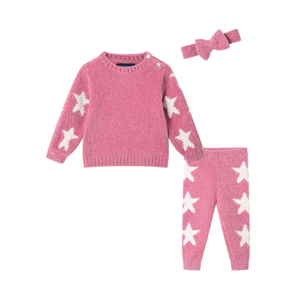 Pink Stars Sweater Set