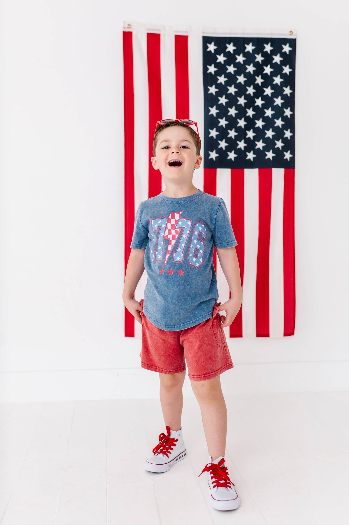 Red Vintage Cargo Shorts