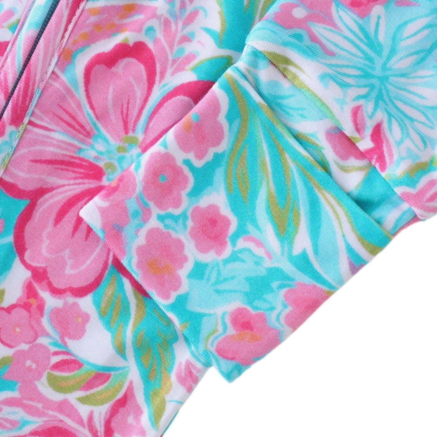 PoshTOT Bright Florals Bamboo Convertible Zip Romper