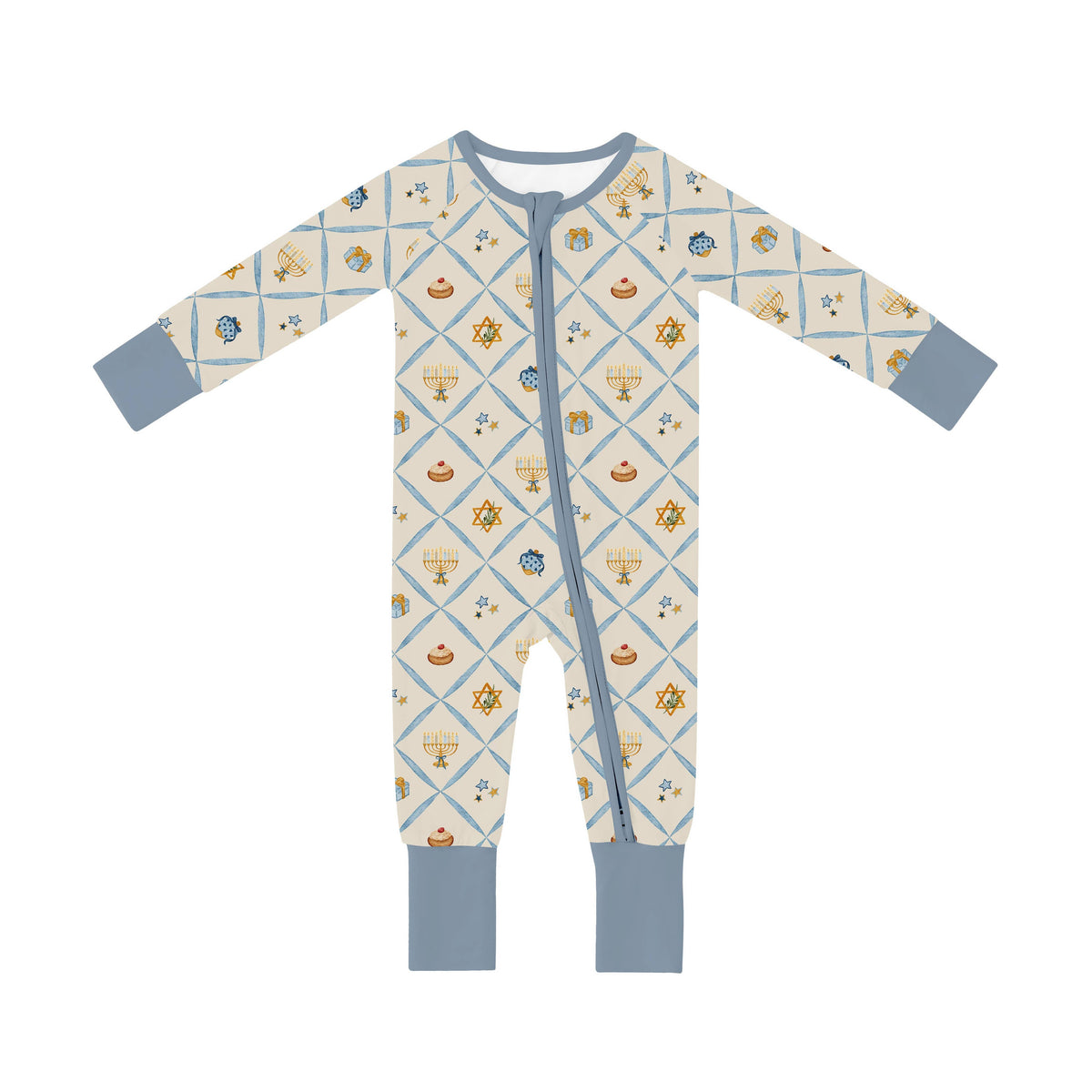 Hanukkah Bamboo Convertible Zip Footie