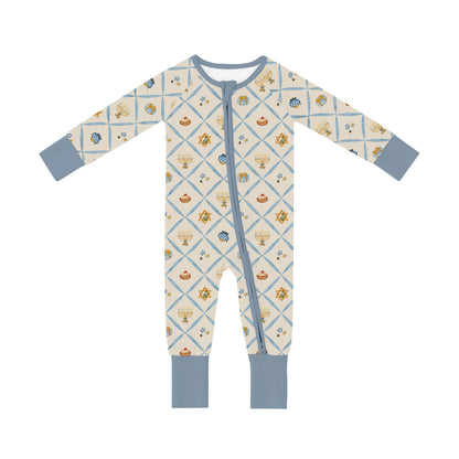 Hanukkah Bamboo Convertible Zip Footie