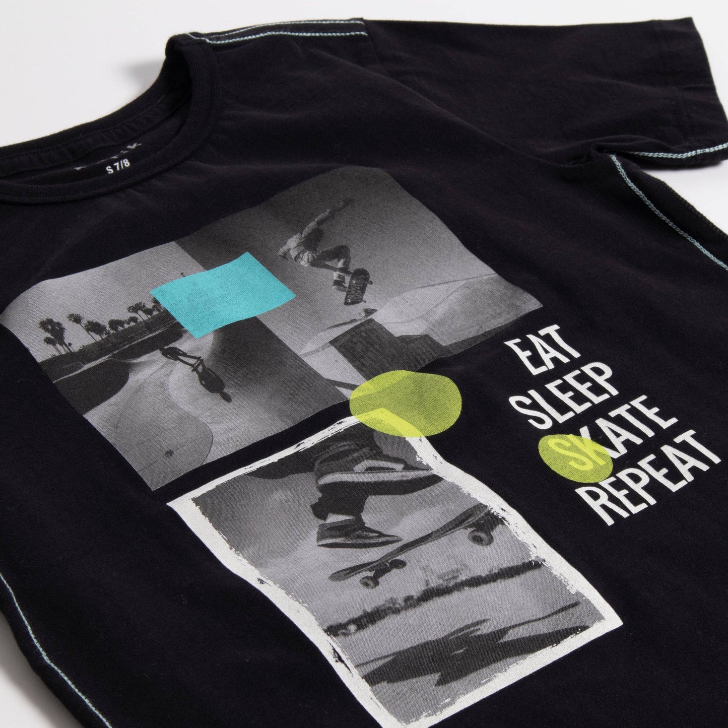 Skate Repeat Contrast Stitch Tee