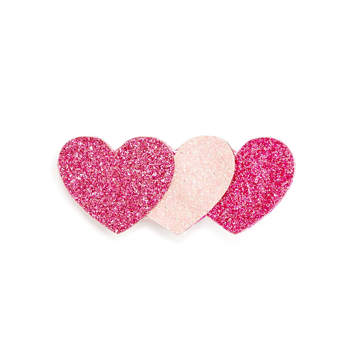 Pink Sparkle Hearts Clip