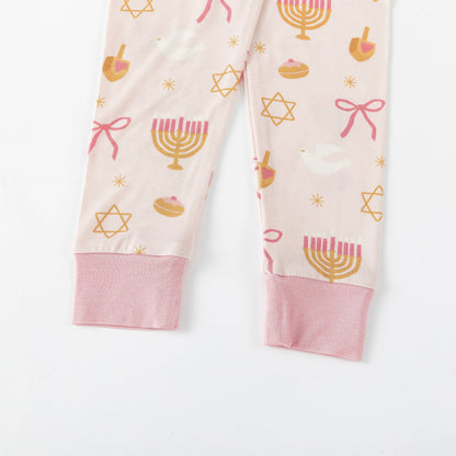 Pretty In Pink Hanukkah Bamboo Pajama Set