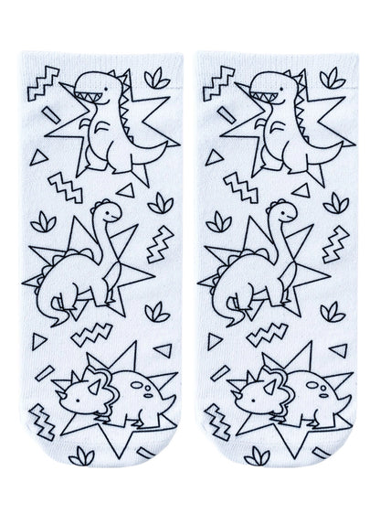 Dino Daze Coloring Socks