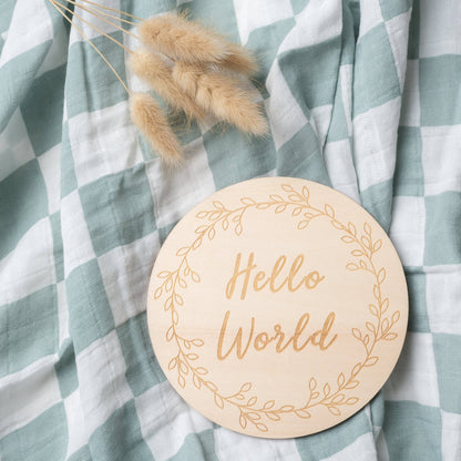 Sage Checkered Organic Cotton Swaddle Set