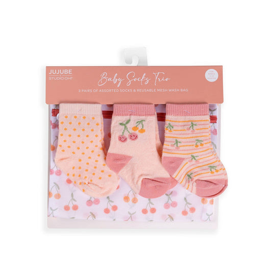 Cherry Cute Socks Trio