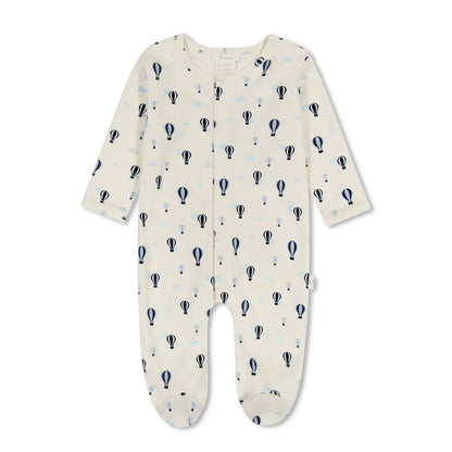 Balloons + Clouds Cotton Footie + Hat Set