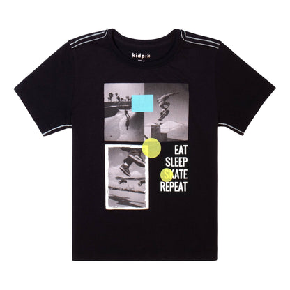 Skate Repeat Contrast Stitch Tee