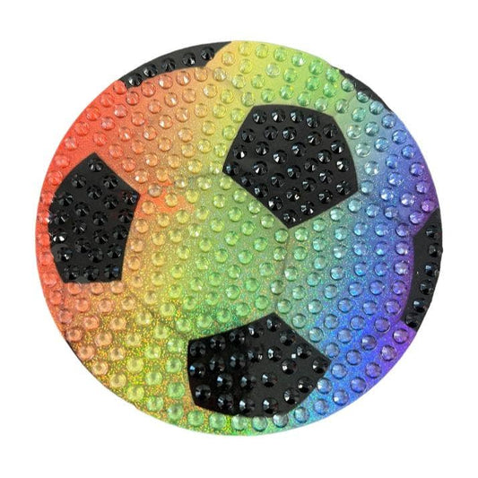Rainbow Soccer Ball Sticker
