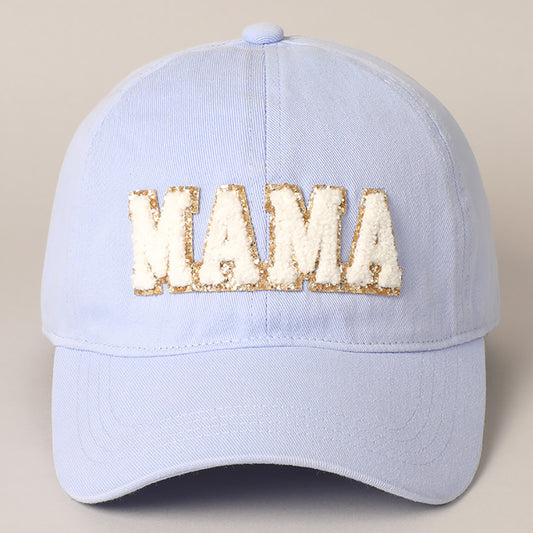 Sky Chenille Patch Mama Hat