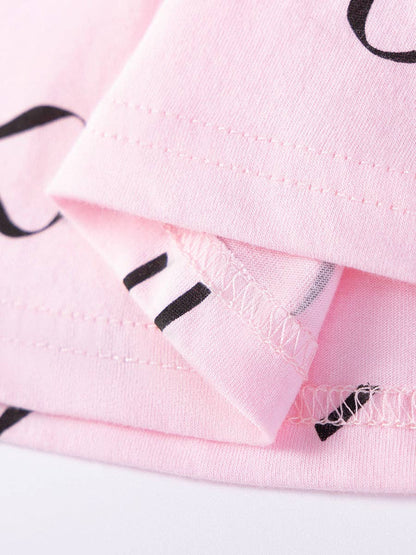 Coquette Print Pink Flutter Dress