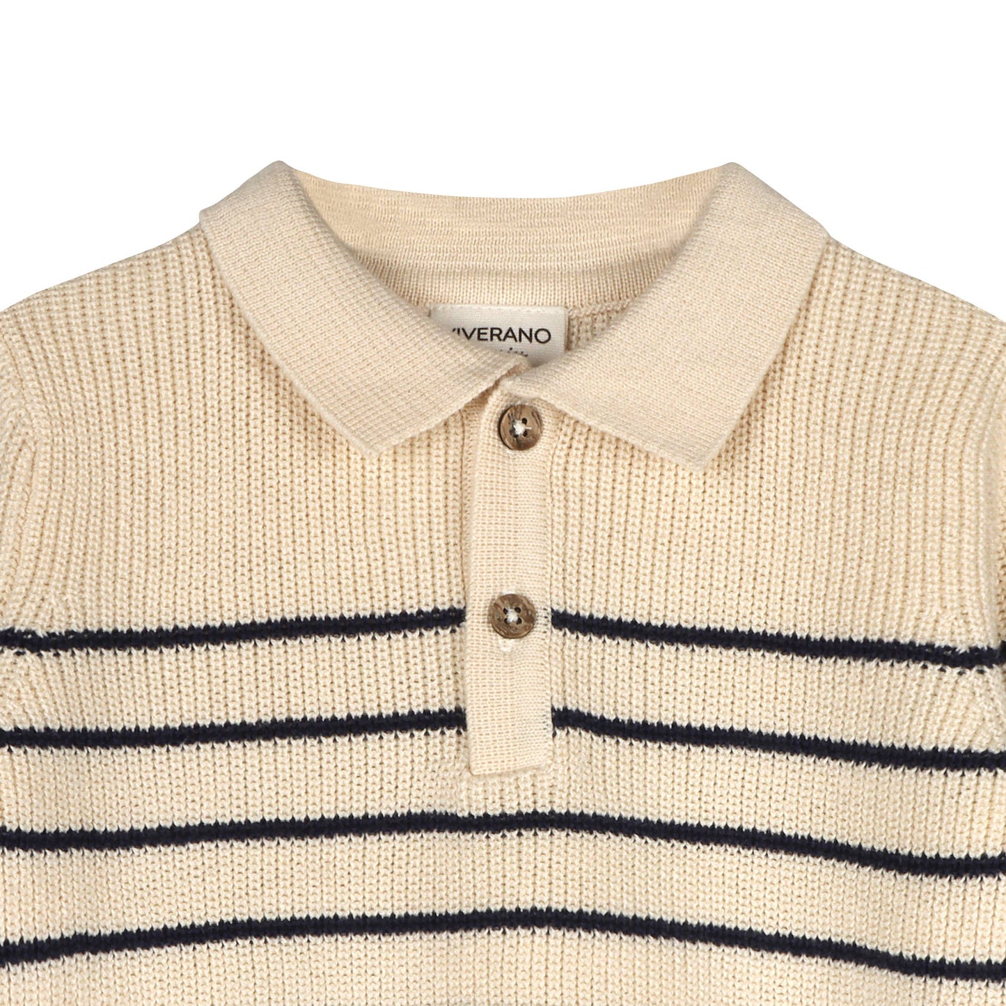 Classic Stripe Polo Knit Pullover & Pant Set