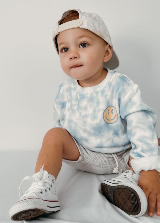 Blue Sky Tie Dye Crewneck