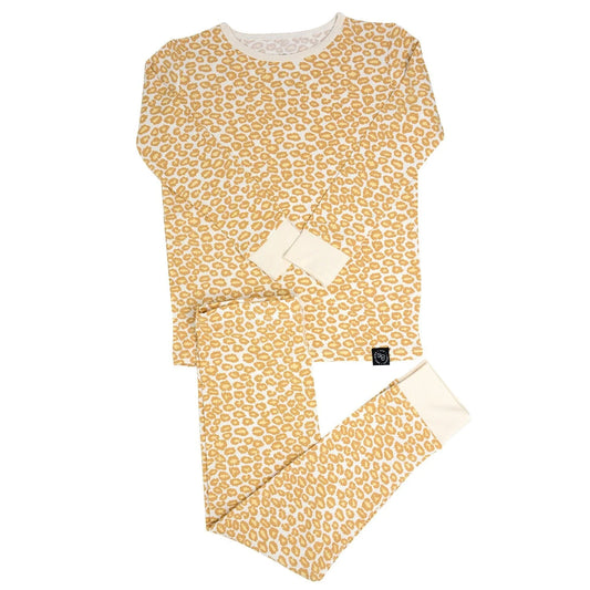 Yellow Leopard Pajama Set