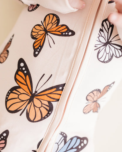 Butterflies Bamboo Zip Romper