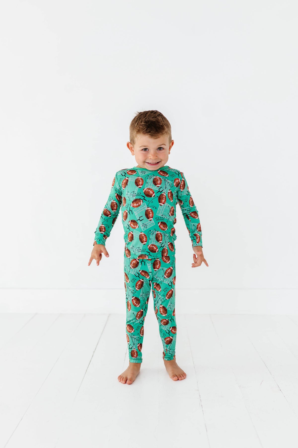 Football Field Bamboo Pajama Set