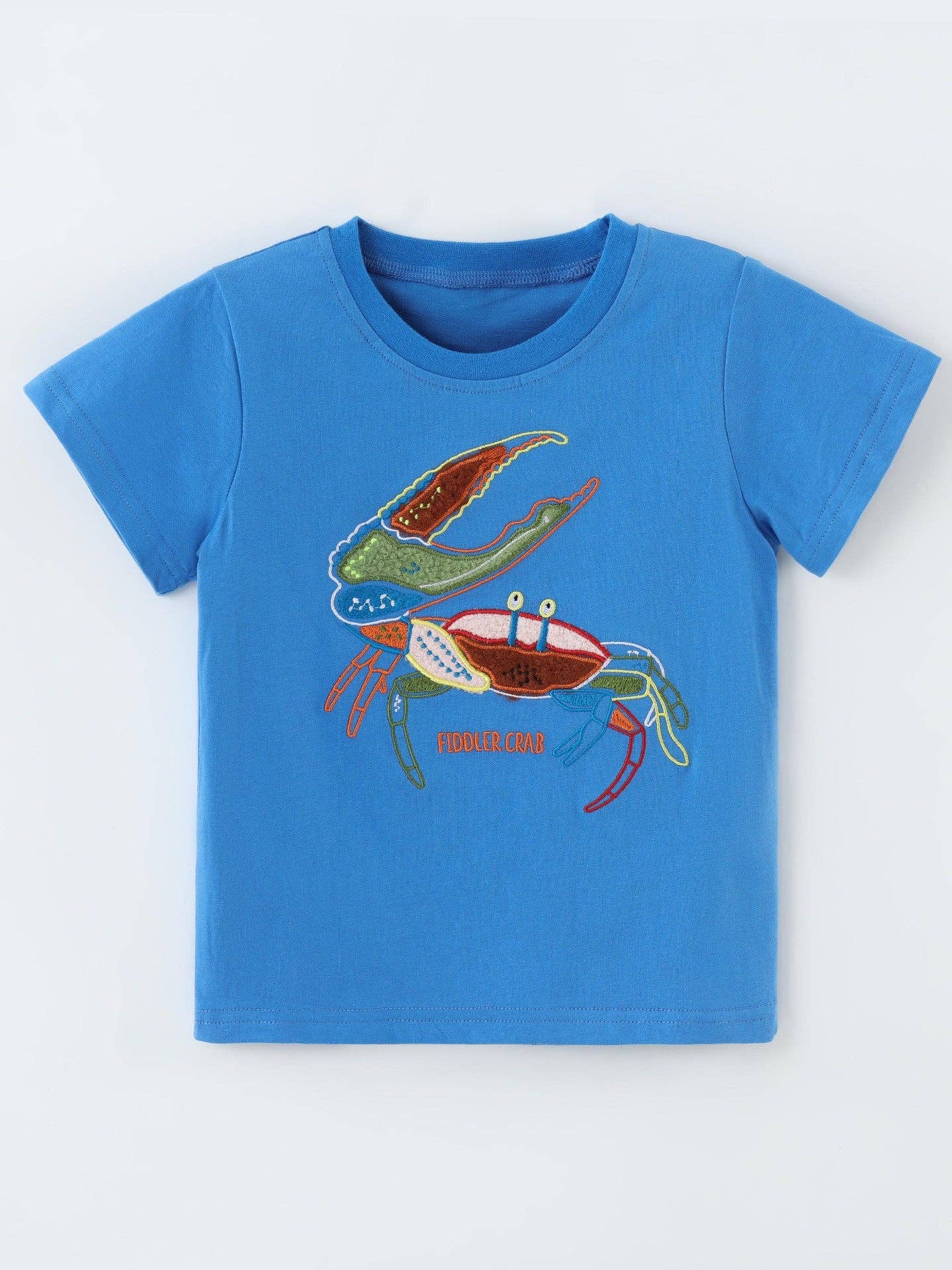 Royal Blue Crab Embroidered Tee
