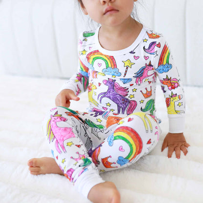Colorable Enchanted Unicorns Pajama Set