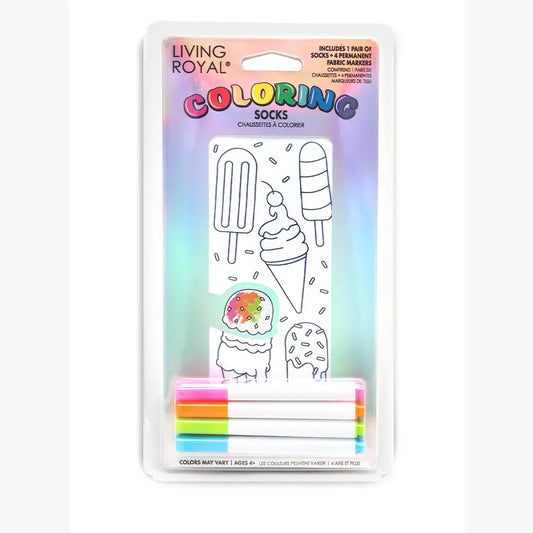 Frozen Treats Coloring Socks