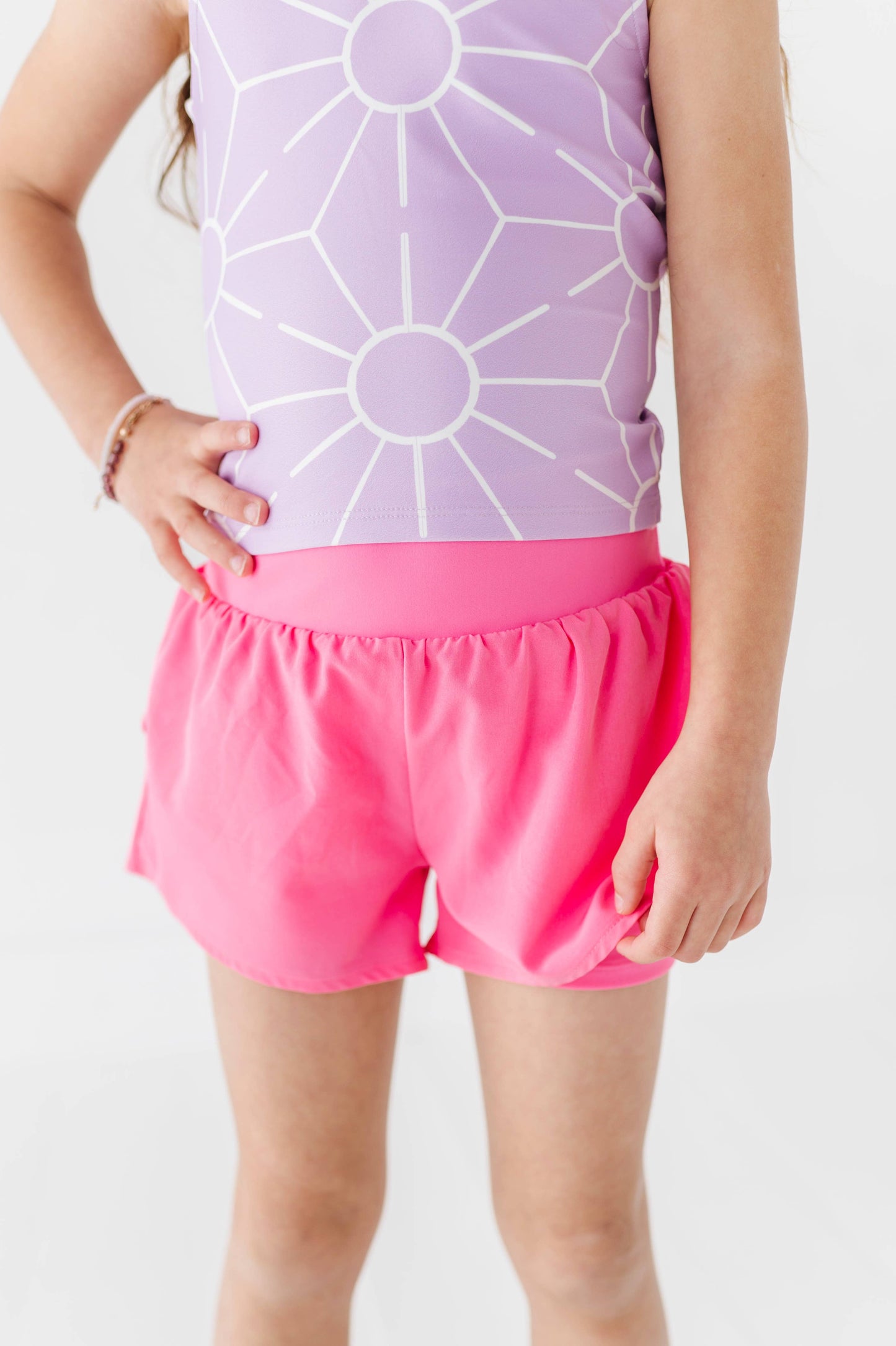 Berry Ruffle Bum Runner Shorts