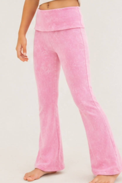 Purple Vintage Washed Foldover Flare