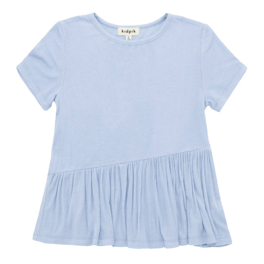 Powder Blue Ribbed Coco Top