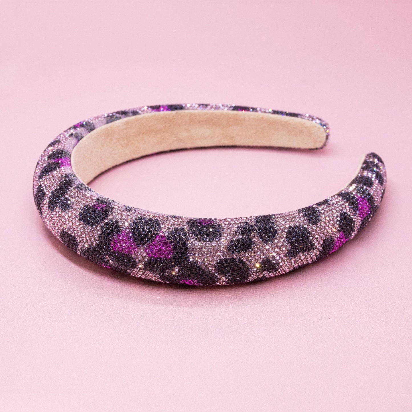 Crystal Magenta Leopard Headand