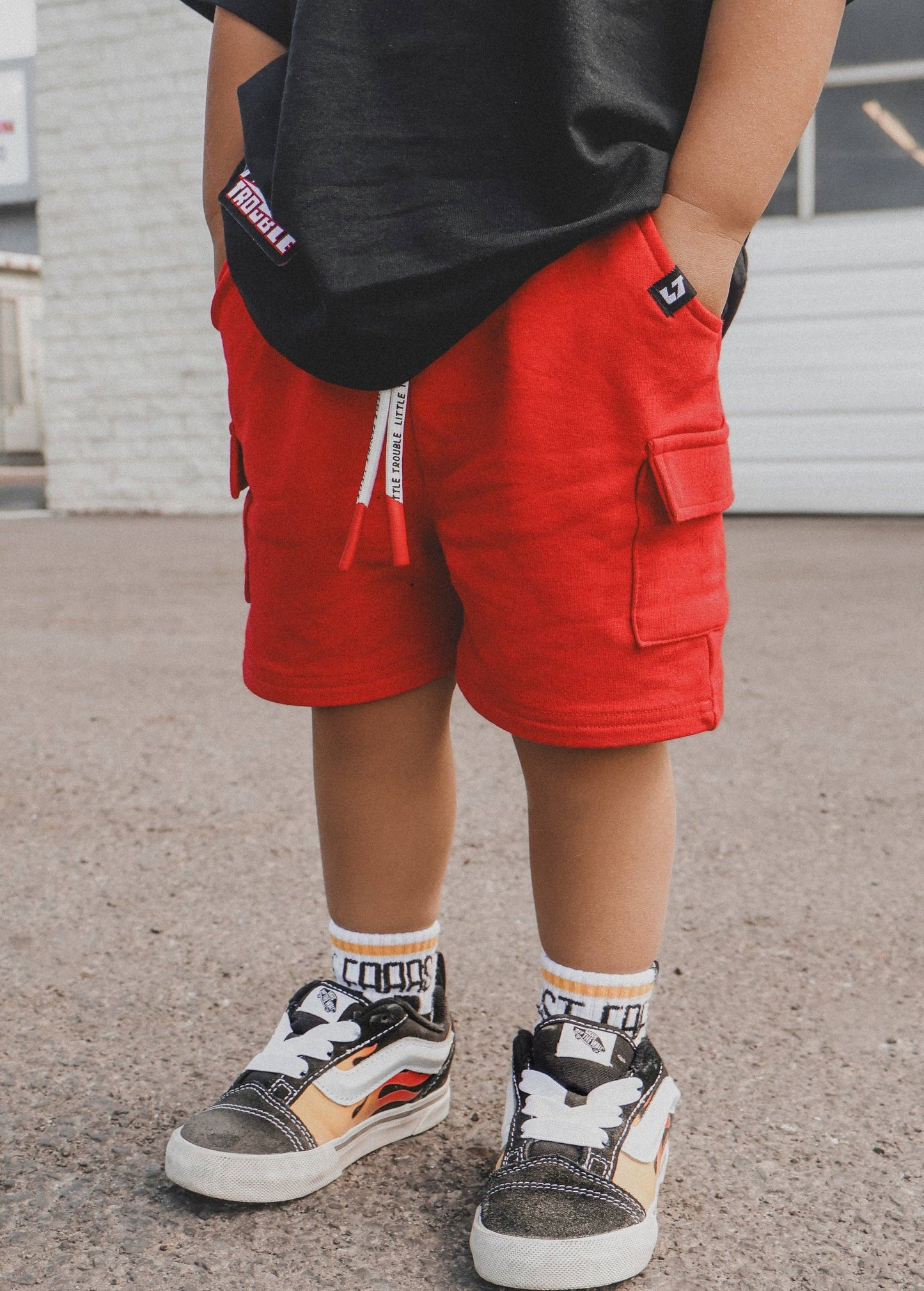 Everyday Red Cargo Shorts (Infant)