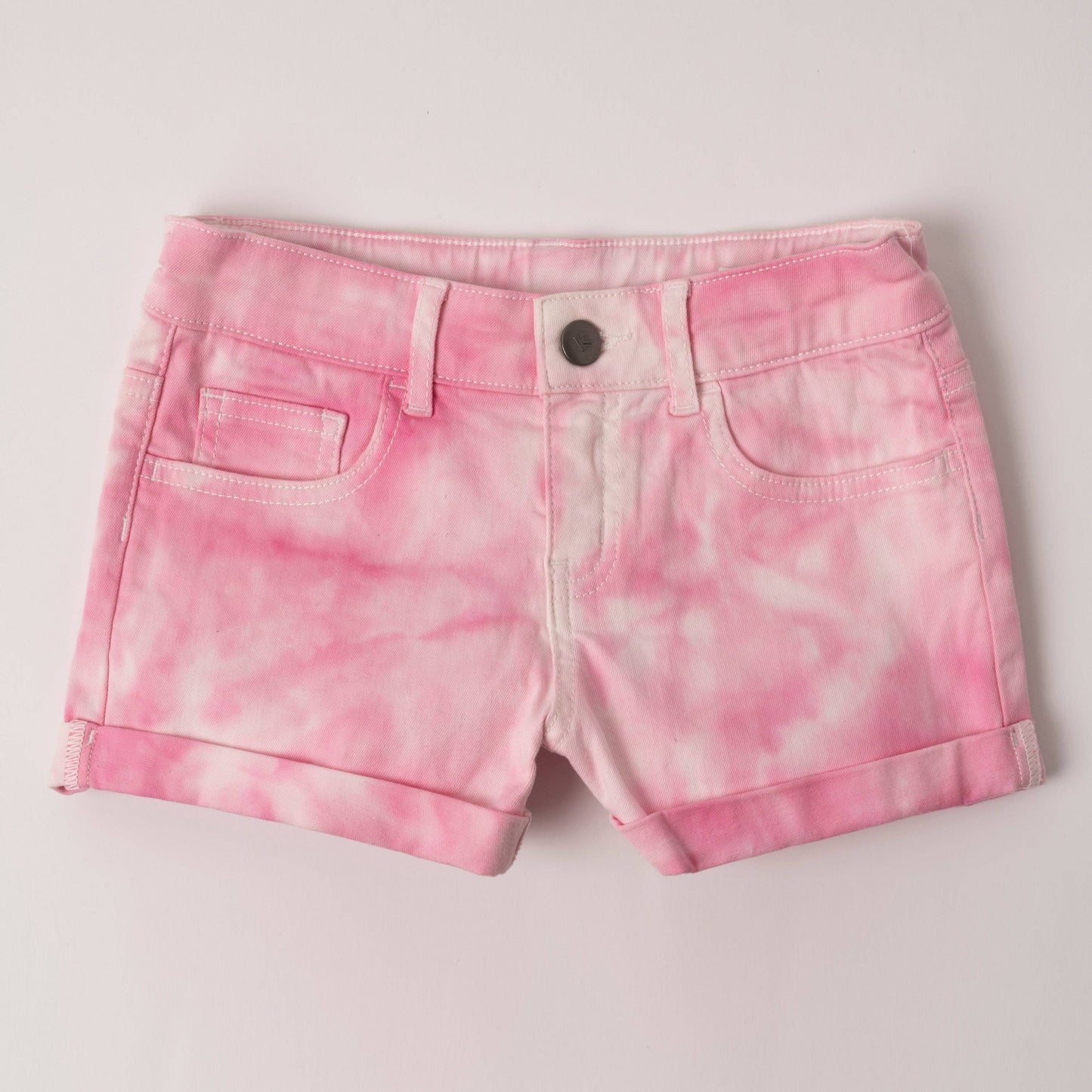 Pink Tie Dye Cuffed Short