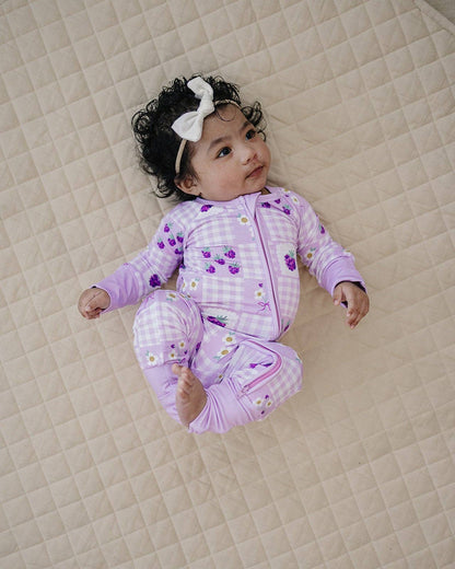 Raspberry Bamboo Zip Romper