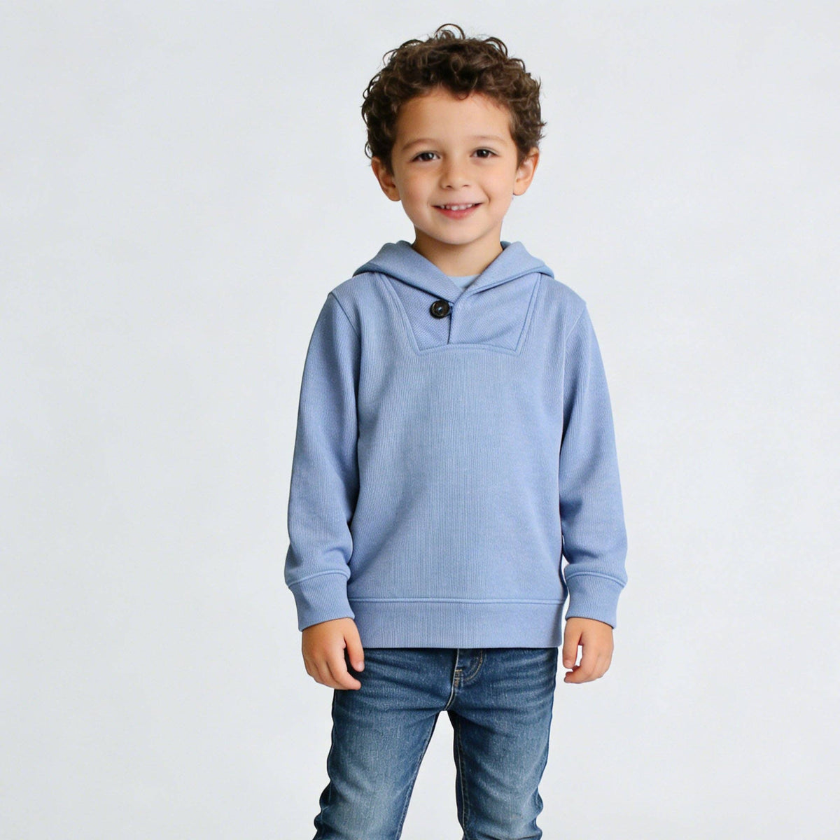 French Blue Shawl Collar Sweater