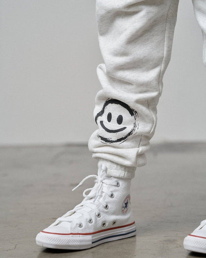 Light Heather Grey Happy Day Sweatpants