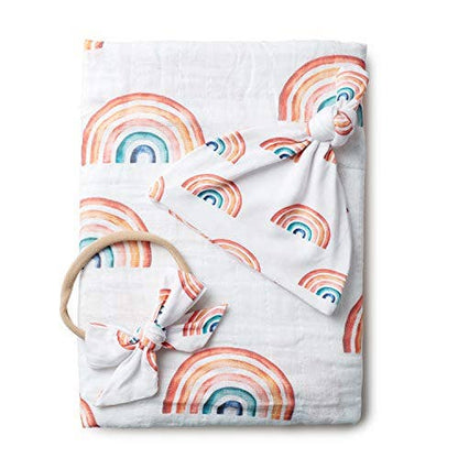 Rainbow Organic Muslin Swaddle Blanket