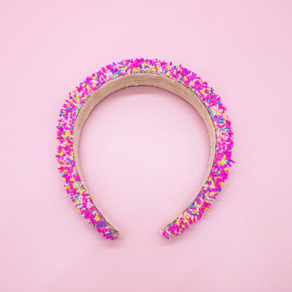 Hot Pink Sprinkles Headband