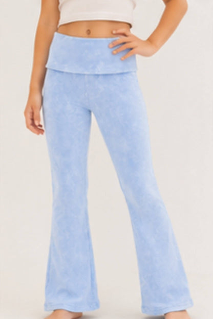 Purple Vintage Washed Foldover Flare