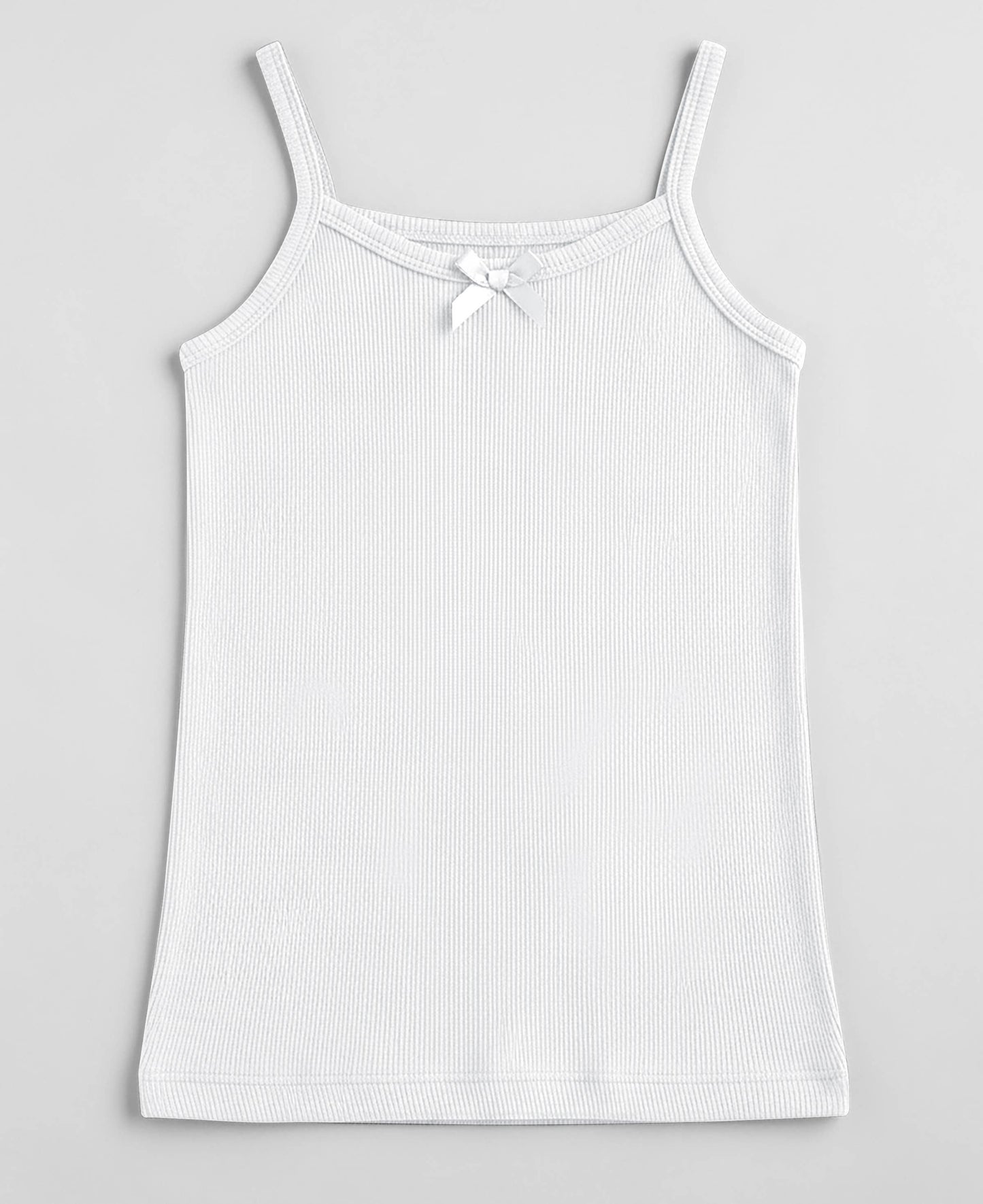 White Ribbed Cami Top