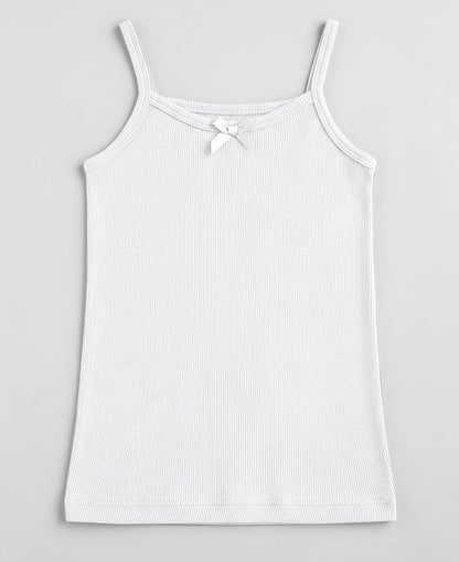 White Ribbed Cami Top