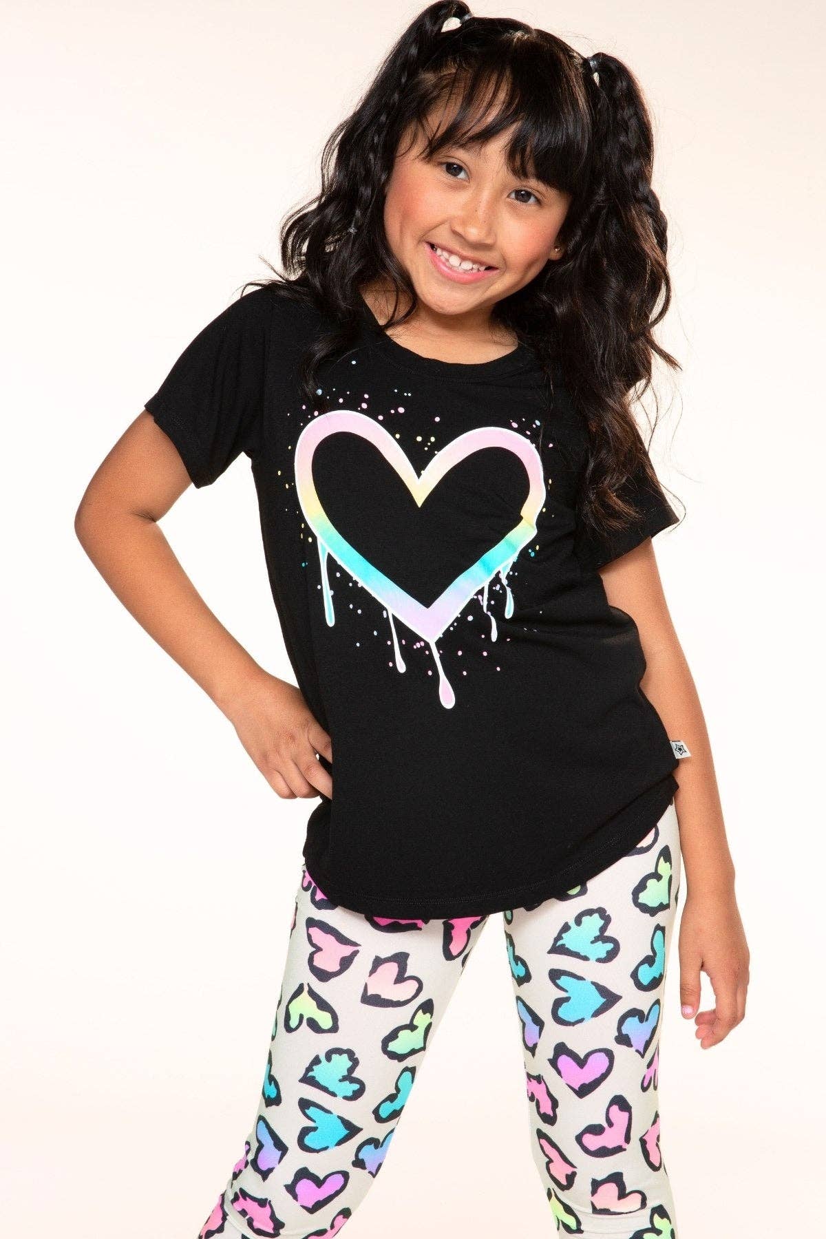 Rainbow Leopard Heart Simply Soft Long Legging