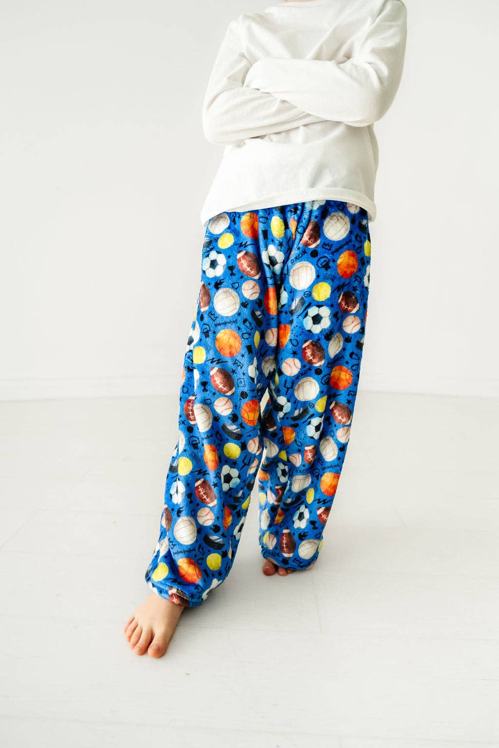 Blue Sports Plush Pants