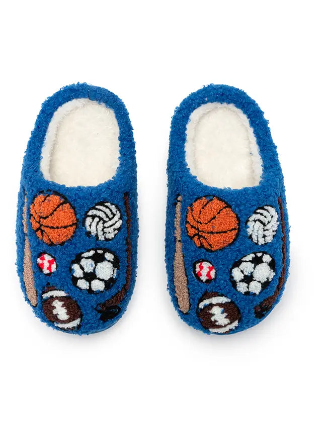 Blue Sports Fan Slippers